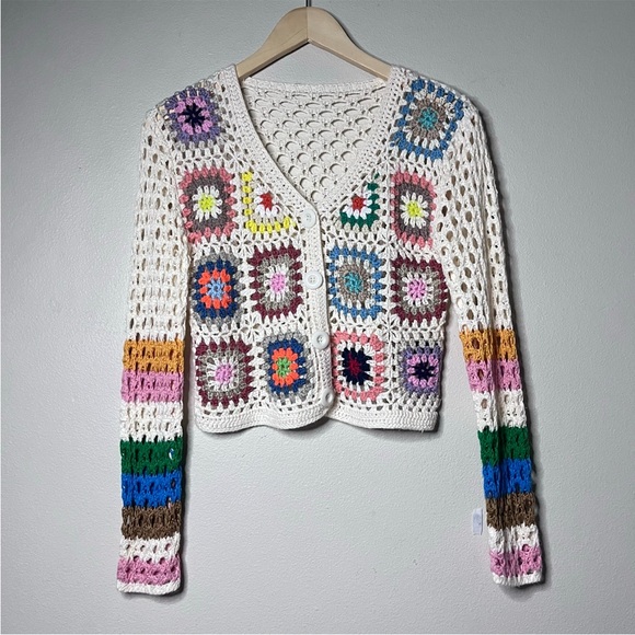 Colorful Granny Square Cardigan - Picture 4 of 10